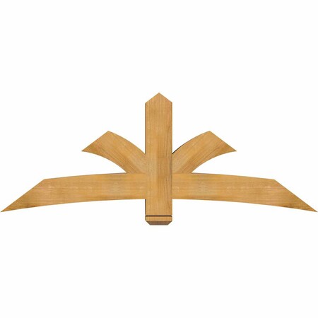 Ekena Millwork Davenport Rough Sawn Timber Gable Bracket, Western Red Cedar, 72"W x 27"H x 6"D x 6"F, 9/12 Pitch GBW072X27X0606DAV00RWR